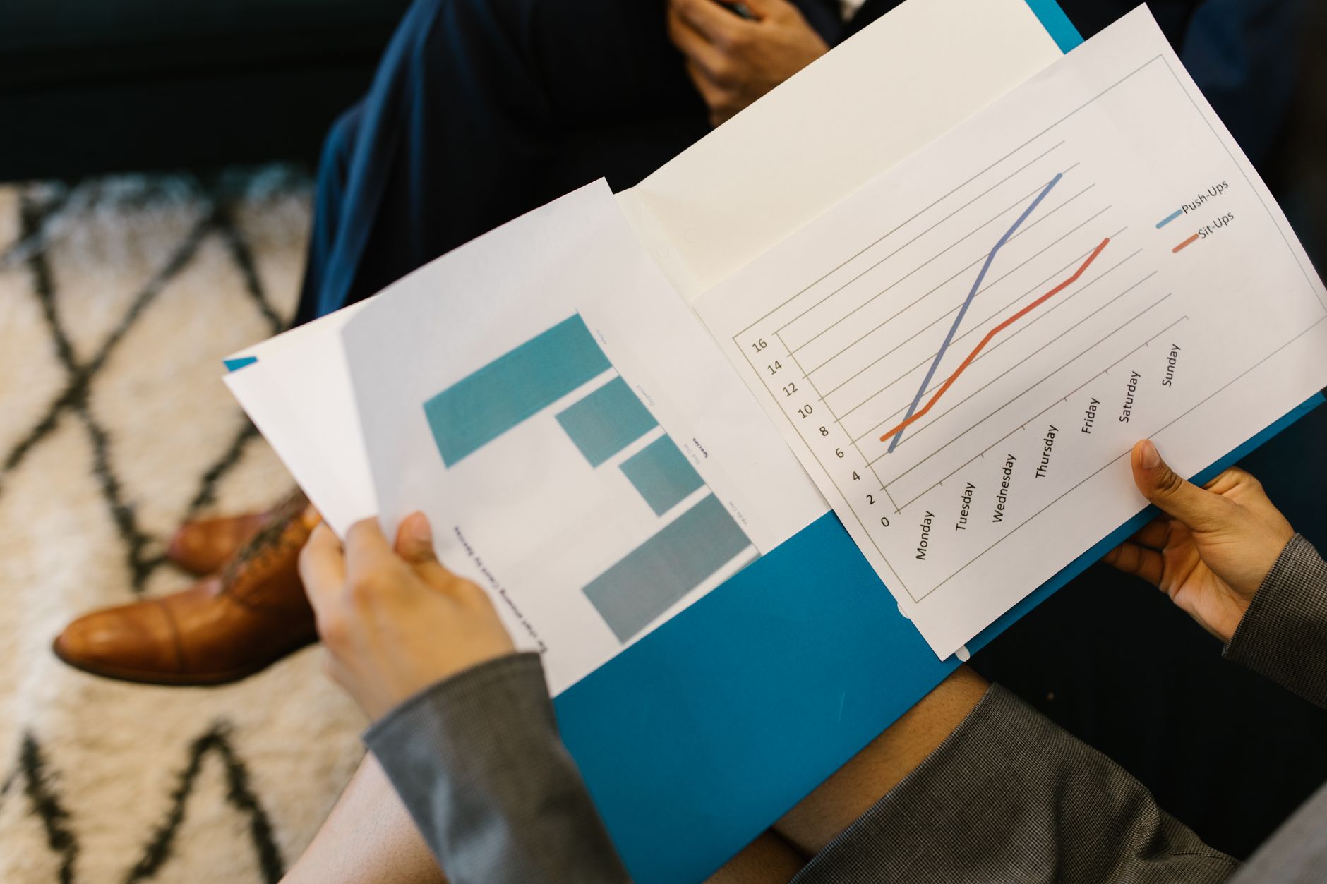 Business documentation and tender review team analyzing specifications